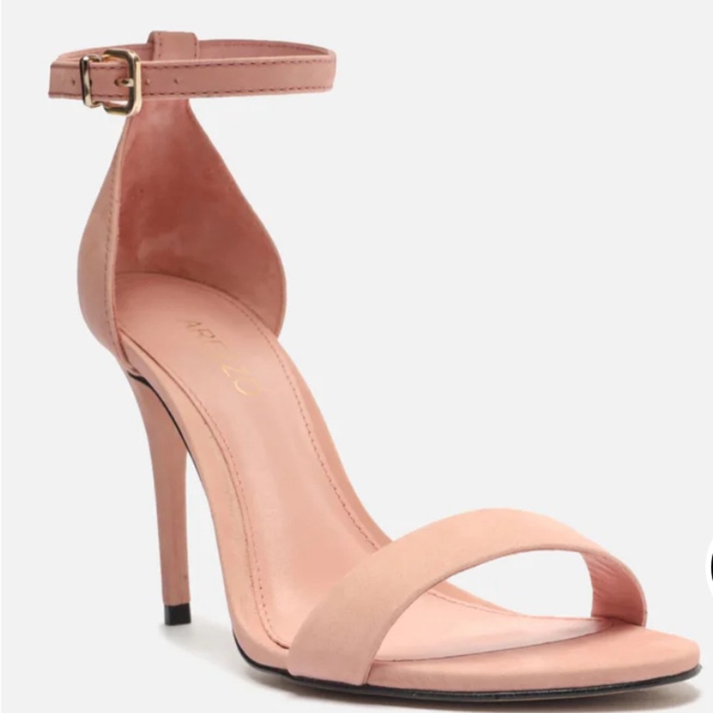 Elegant Pink Ankle Strap AREZZO heels